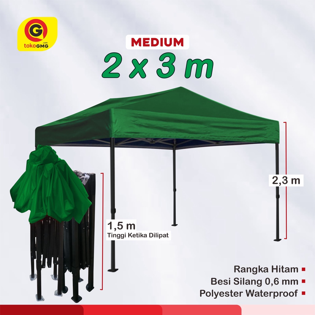Tenda Lipat 2 x 3 m Medium - Tenda Matic - Folding Tend 2 x 3 tenda 2x3