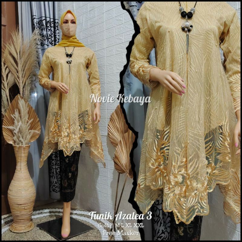 COD SET KEBAYA TUNIK/SET KEBAYA AZALEA TUNIK IMPORT/KEBAYA TUNIK PREMIUM