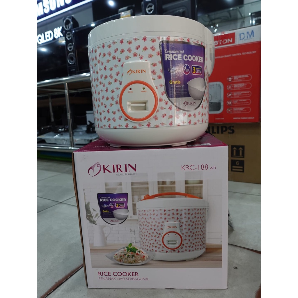 KIRIN RICE COOKER 3 LITER KRC-188WH EXTRA BESAR