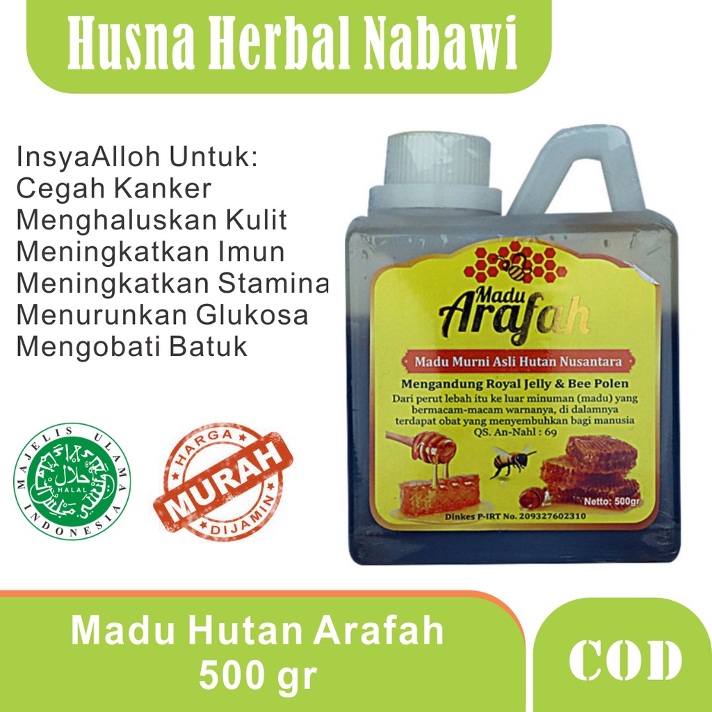 

PROMO PROMO Madu Arafah 500gr Husna Herbal Nabawi