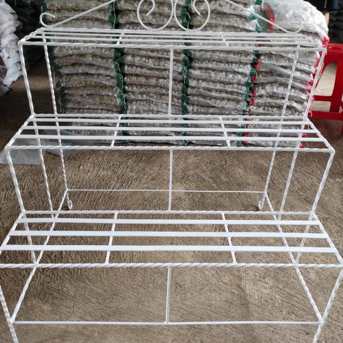 Rak Besi Tanaman 3 Susun - Putih Alphareturns25