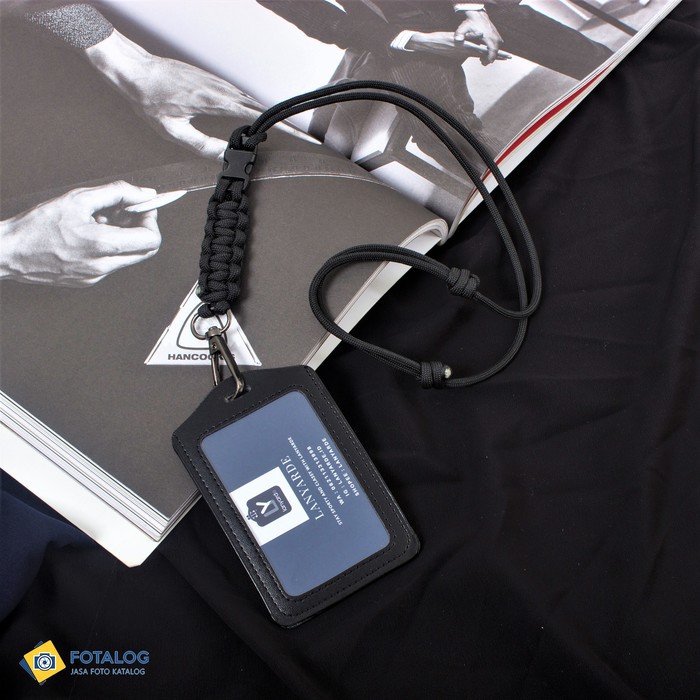 

(4158) Lanyard Cobra Buckle Name Tag ID Card Holder Tali Leher Tempat Kartu Tali Paracord Multifungs