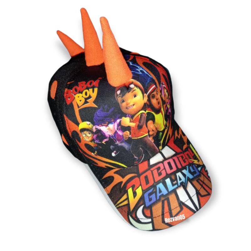TOPI ANAK KARAKTER BOBOIBOY TANDUK,TOPI ANAK PRINT DEPAN ,TOPI ANAK USIA 2-7TAHUN-7