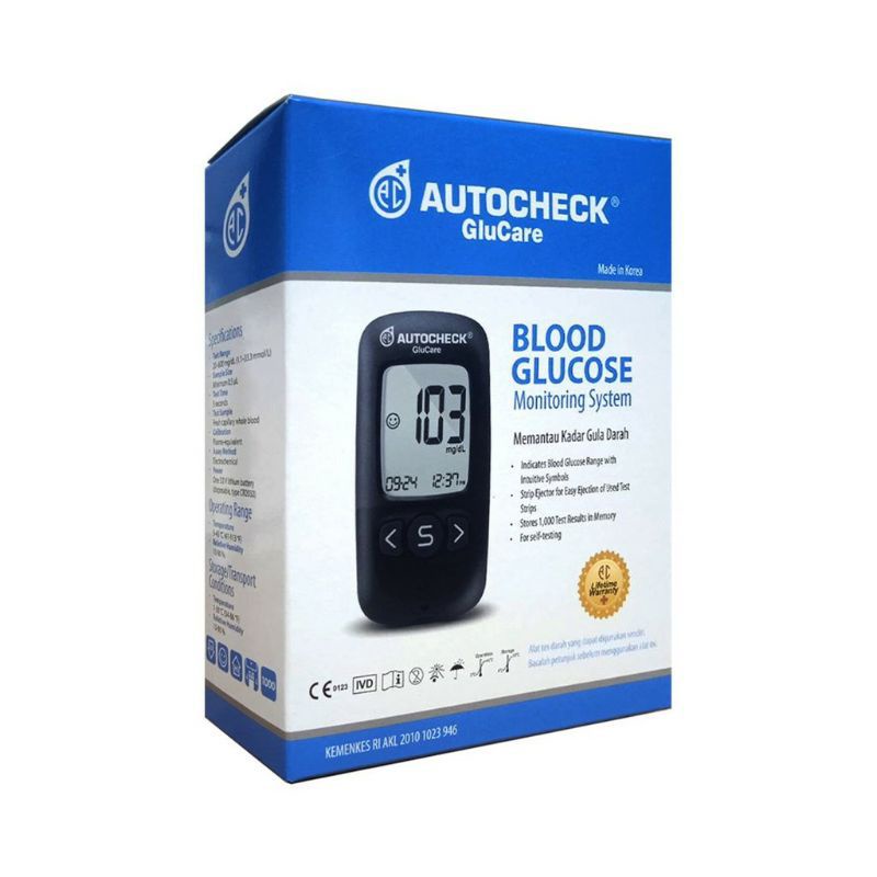 Alat cek gula darah Autocheck / Glucare Autocheck