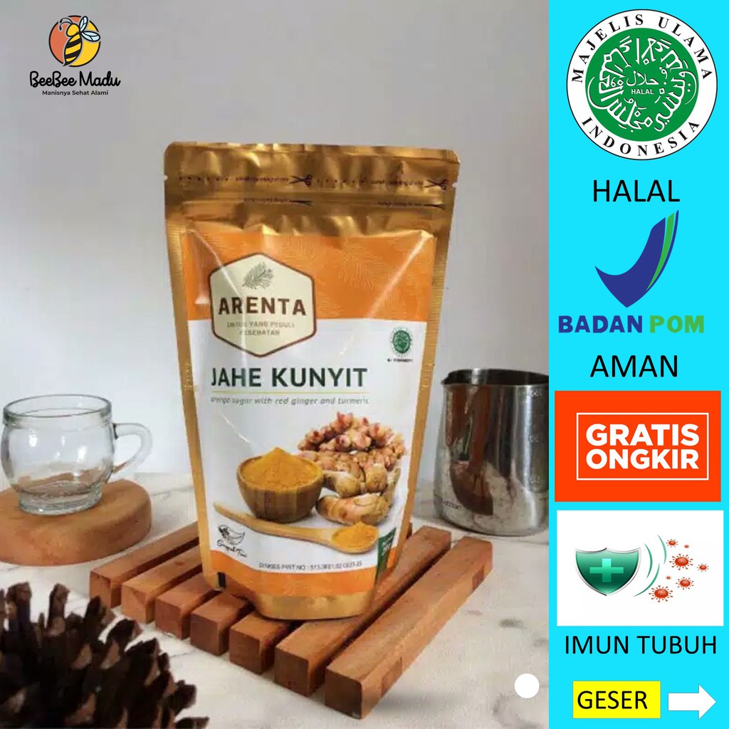 

ARENTA Wedang Jahe Merah + Kunyit Asli 250 Gram - Minuman Herbal