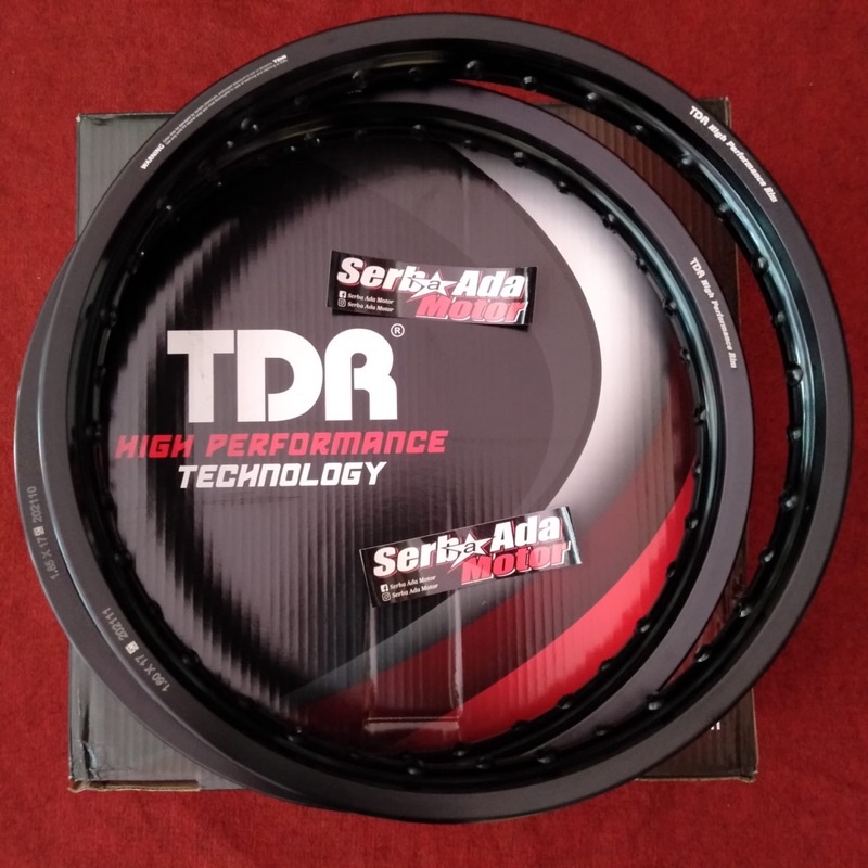 velg set almunium TDR 160/185-17 160 185 ring 17 wx gold brown hitam