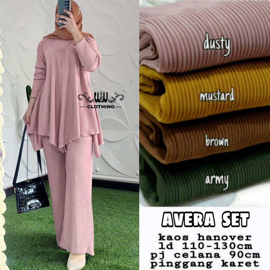 AVERA SET ORI W&amp;W | Setelan Wanita Kaos Hanover