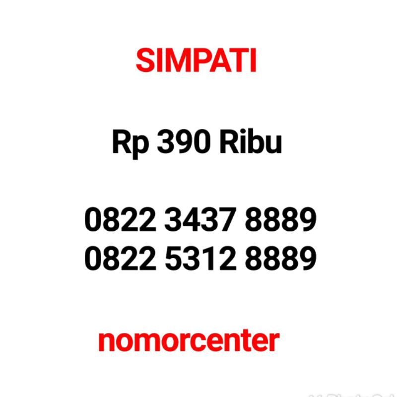 Nomor Cantik Simpati Simple Triple 888