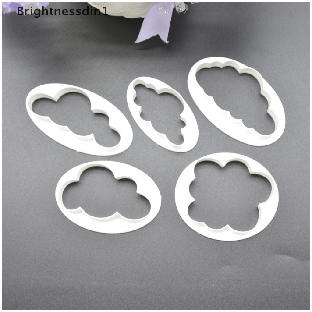 5 Pcs / Set Cetakan Pemotong Kue Bentuk Awan 3D