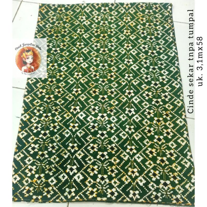 Sampur cinde-Hijau full motif