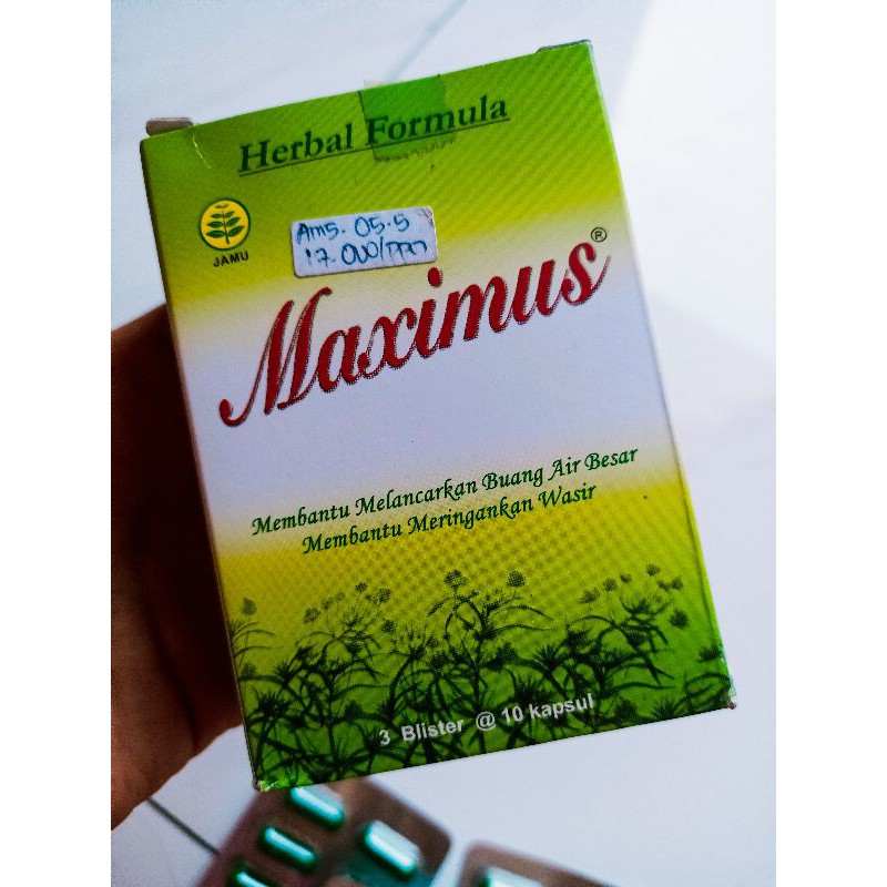 COD - MAXIMUS KAPSUL HERBAL - MELANCARKAN BAB DAN MERINGANKAN WASIR