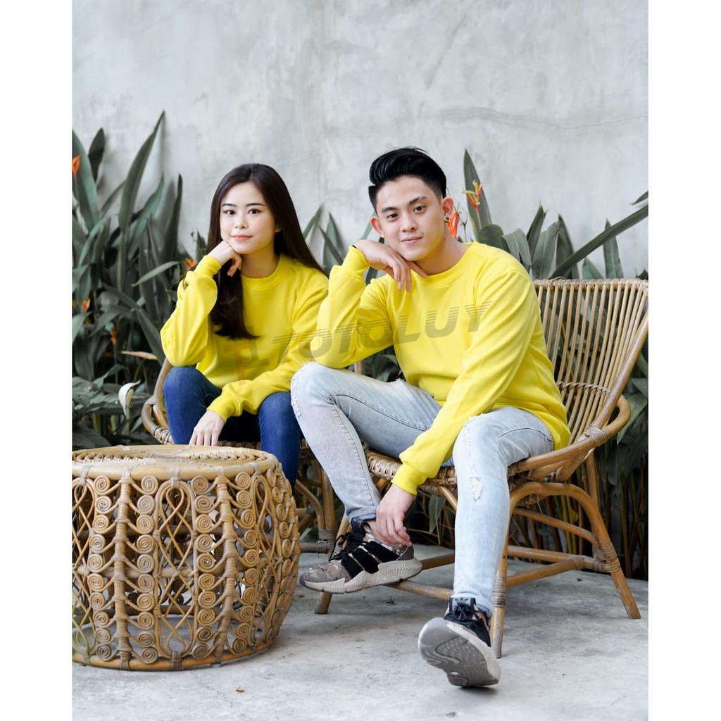 MUKZHOP - COUPLE JUMPER SWEATER ./ BASIC POLOS / TOTOLUY / KUNING