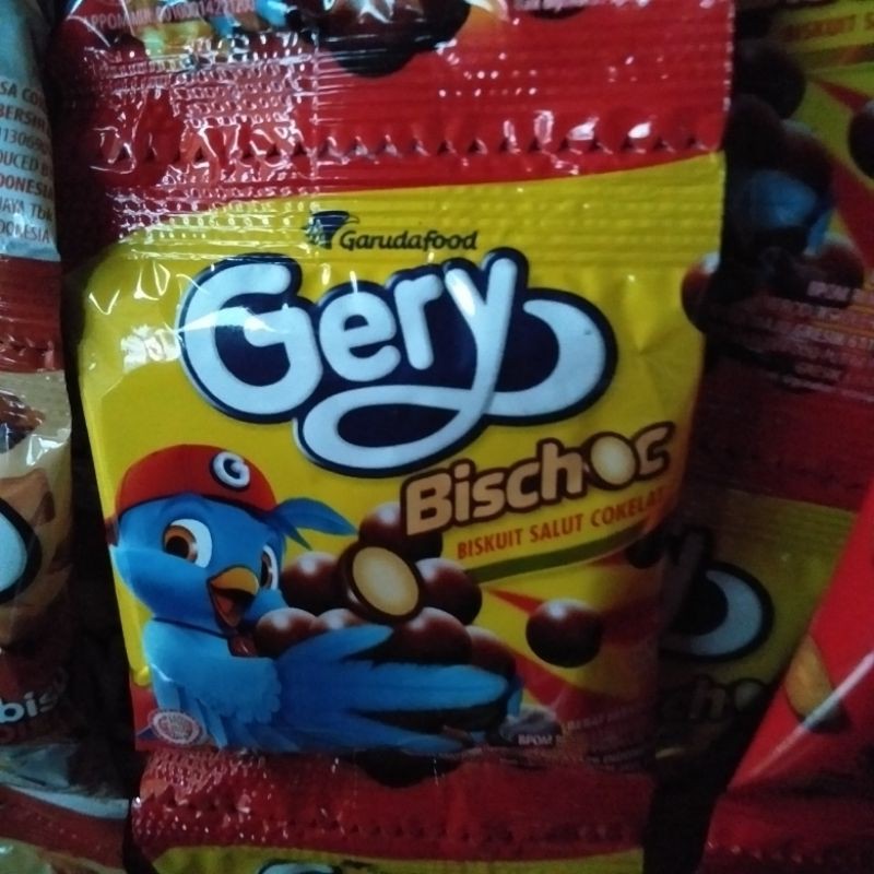 

Gery Bischoc Biskuit Salut Cokelat Rencengan / Gery Snack Cokelat 1 Renceng