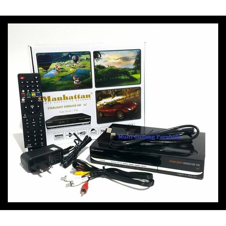 Gratis Ongkir Receiver Manhattan 6900 W+ Include Wifi Dongle Hemat
