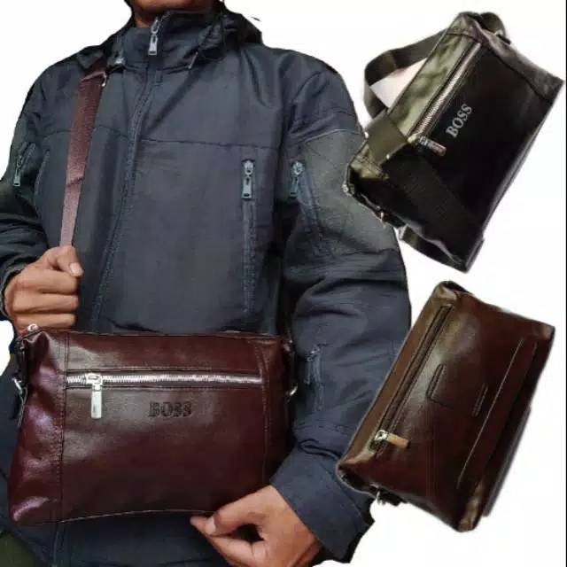 Dompet hand bag clutch branded cowok cewek plus selempang