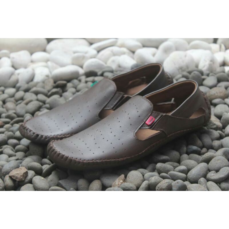 SEPATU FORMAL PRIA KASUAL SLIP ON  MULES PANSUS COWOK DEWASA KULIT SAPI ASLI ORIGINAL BLACK MASTER TERBARU MURAH - SepatuFormal Pantofel pria Resmi Formal Tali Hitam Brown Casual Kantor Kuliah Kondangan Gereja Kerja PNS Guru JY7001