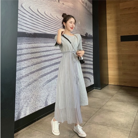 b014, import  Gaun Katun Wanita Korean Fasion Cantik Keren