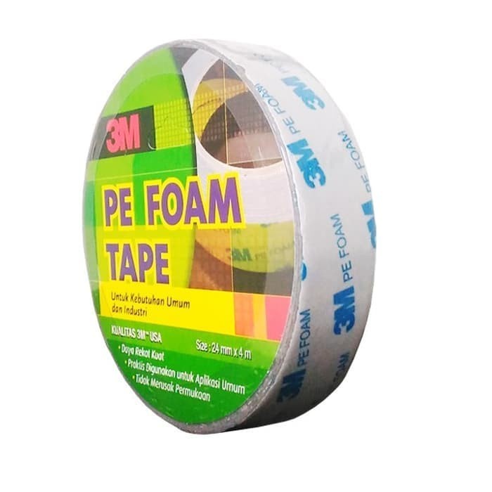 Original Double Tape 3M 1600 T PE Foam tebal 1mm size 24 mm x 4 meter