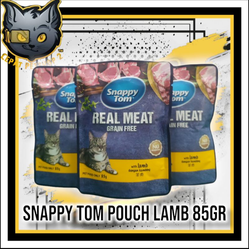 Snappy Tom saset Lamb 85g/ snappy tom pouch/ wetfood makanan kucing