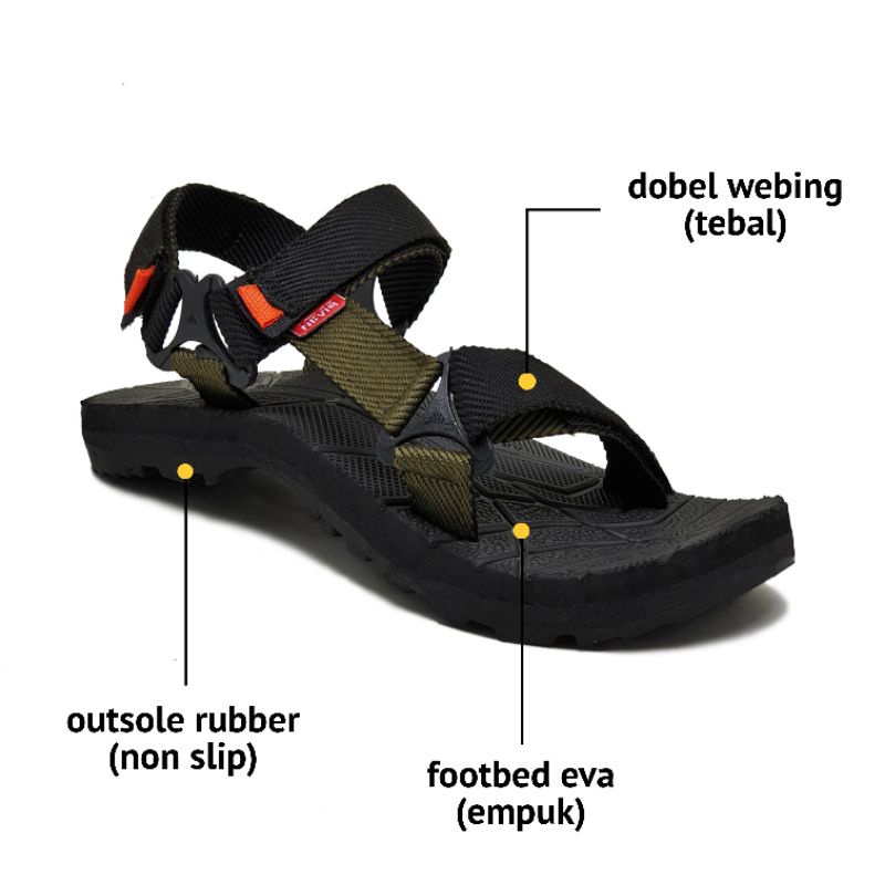 Sandal Gunung Pria Terbaru Nevis Nvs 14 Original Sendal Pria Outdoor Hiking Adventure