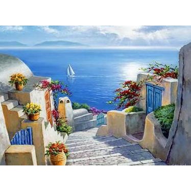 

[COD] DIY Painting Paint By Number Canvas Lukis Santorini 40*50 cm MURAH Kode 802