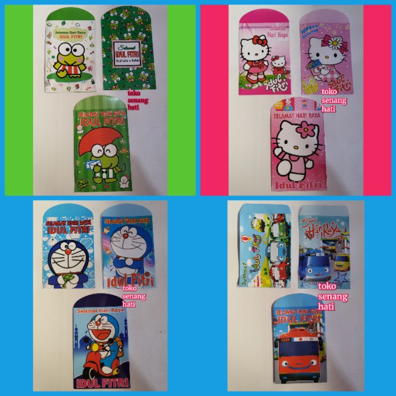 

4 karakte anak amplop lebaran / amplop lebaran /