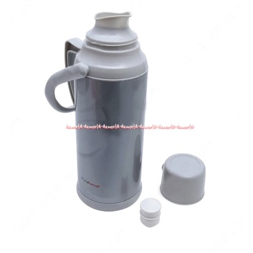 Kris Vacuum Flask White 2L Tempat Termos Thermos Cerek Teko Air Panas Tahan Lama Kris Vakum 2 Litter Abu Abu Grey Silver