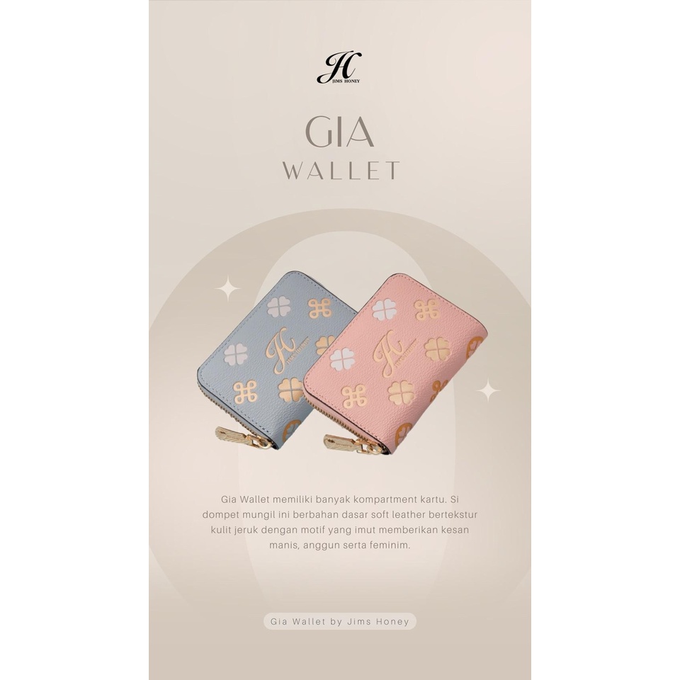 Jimshoney Gia Wallet - Dompet Kartu Cewek Dompet Mini Wallet Cardholder Jims Honey Original JH Terba