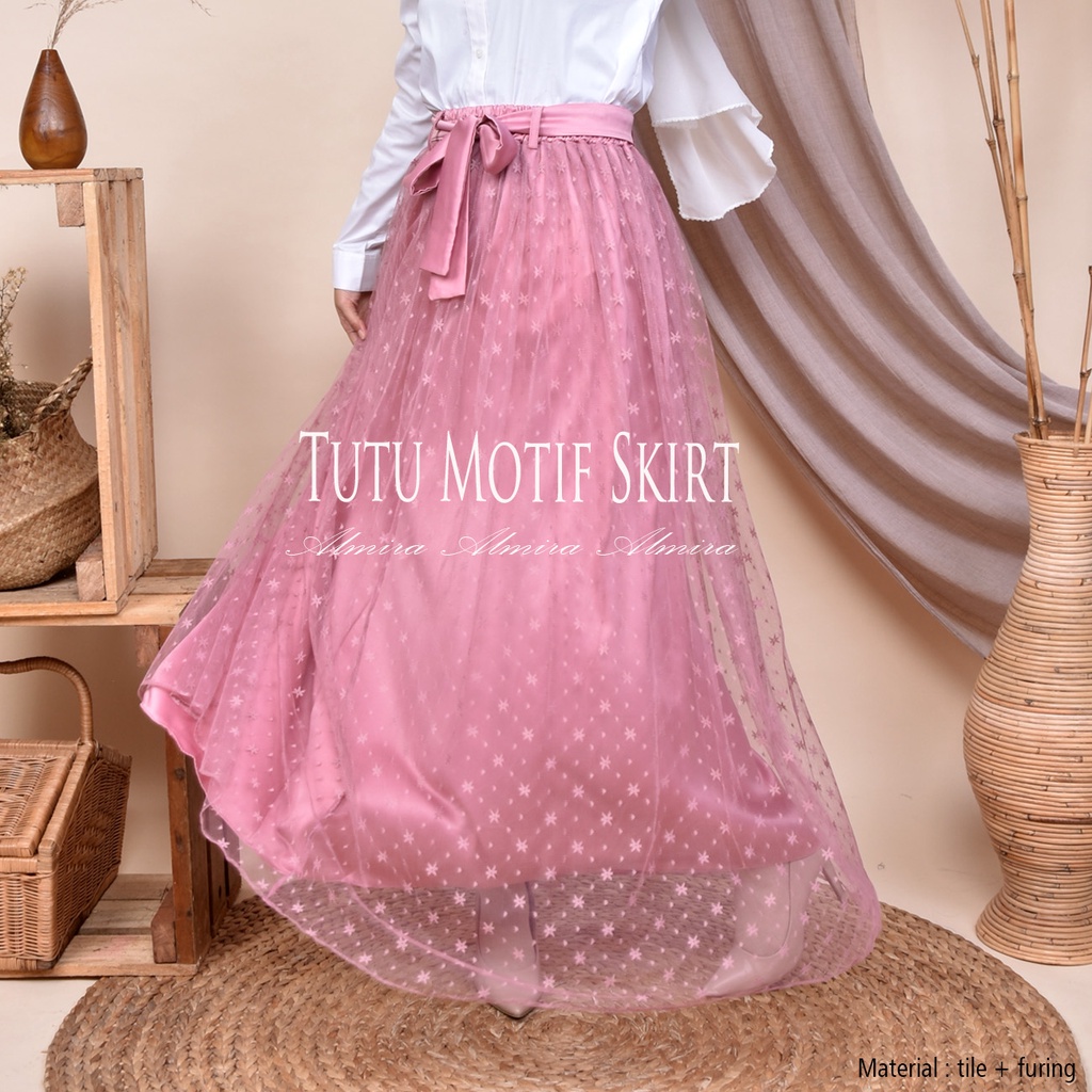 Rok Tutu Panjang Wanita  Muslimah Motif  Rok tutu dewasa Tutu skirt Griyaraditya Almira