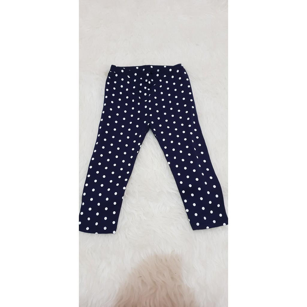 LEGGING ANAK UNISEX GAP BINTIK PUTIH DONGKER 3y