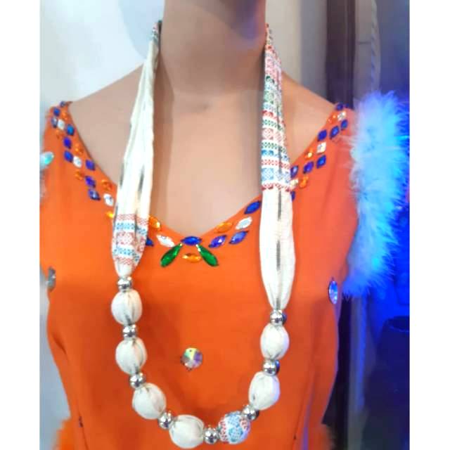 Kalung Tenunan Asli Motif Pucca Mainan Bulat Murah