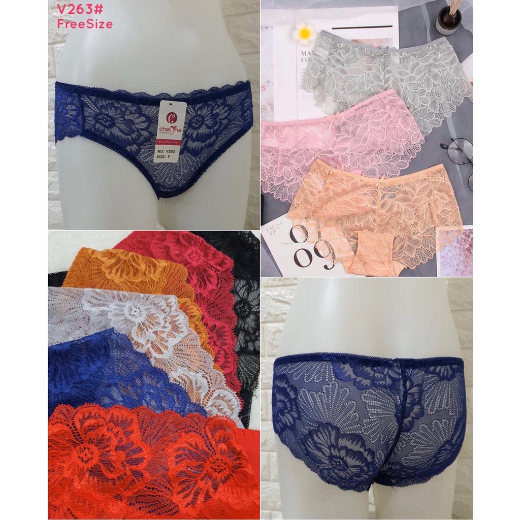 CD RENDA 263 TRANSPARANT MINI BRUKAT V263 CELANA DALAM