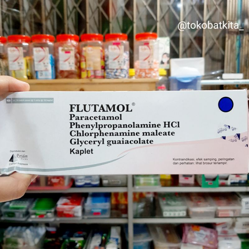 [1LEMBAR= 10TABLET] FLUTAMOL / MENGOBATI DEMAM FLU BERSIN BERSIN BATUK PILEK ALERGI HIDUNG TERSUMBAT