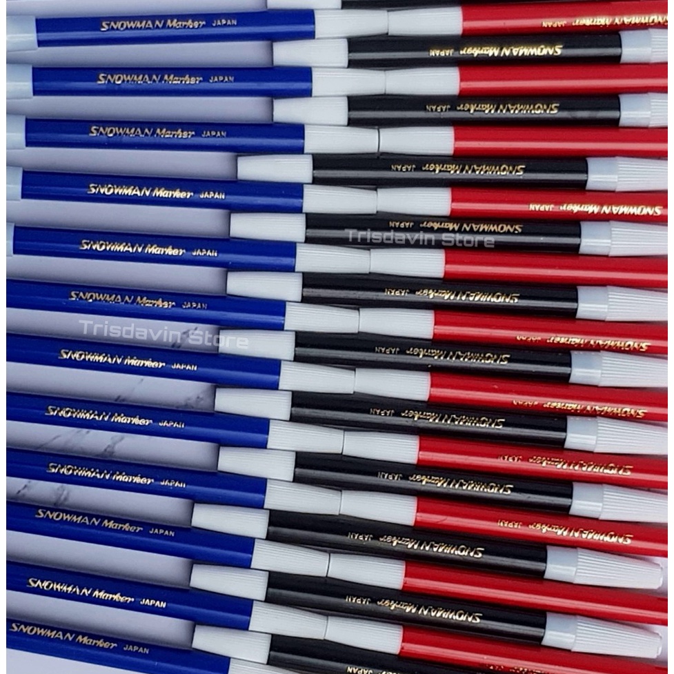 

Spidol Snowman permanent kecil PW-1A warna hitam biru dan merah |ECERAN|