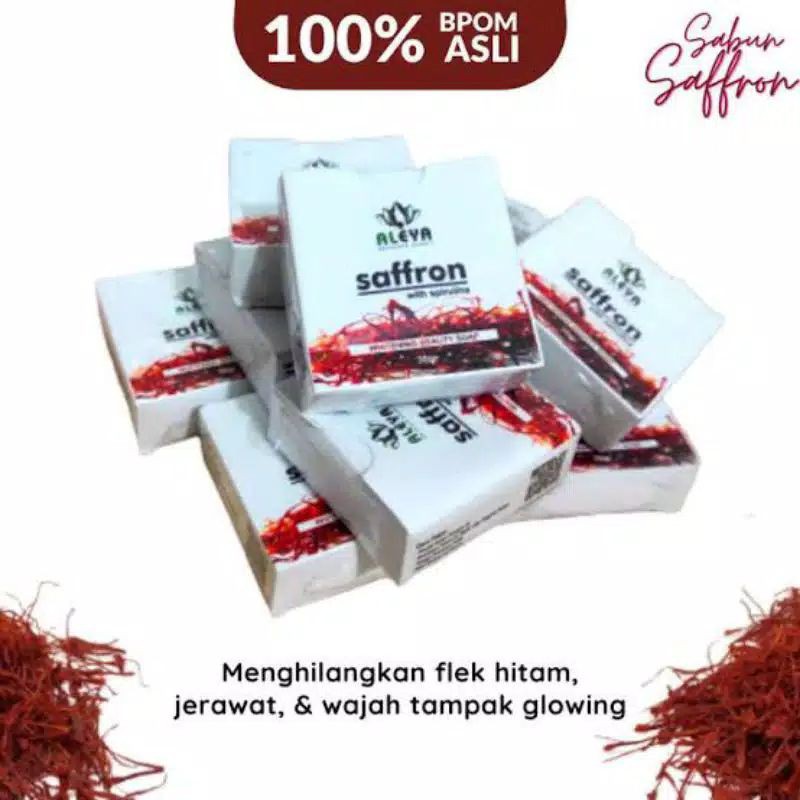 sabun saffron aleya bpom original safron asli