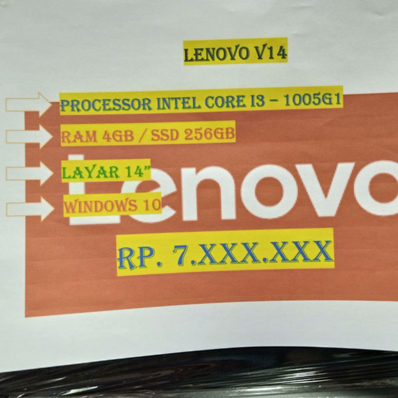 LENOVO V14 I3 1005G1 4GB SSD 256GB