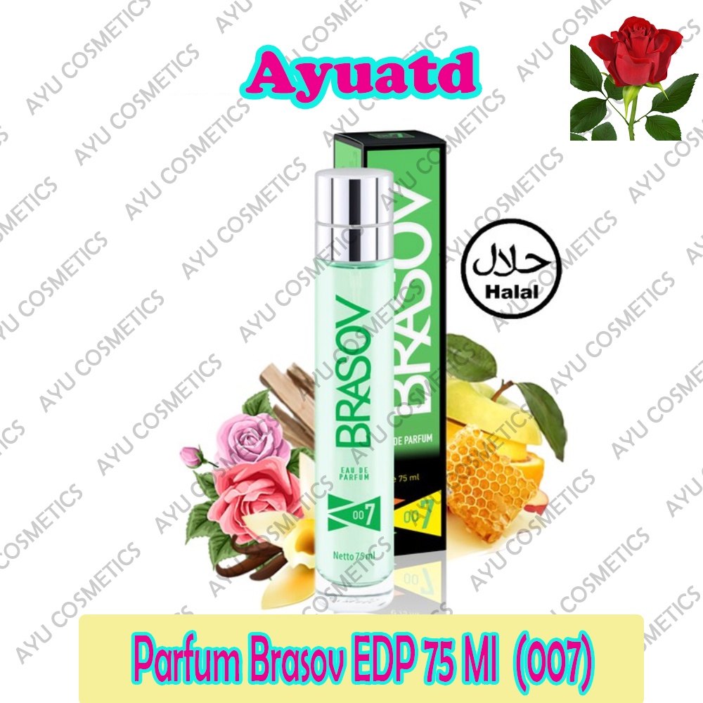 BRASOV Parfum Pria 75 ML Eau De Parfum HALAL 007