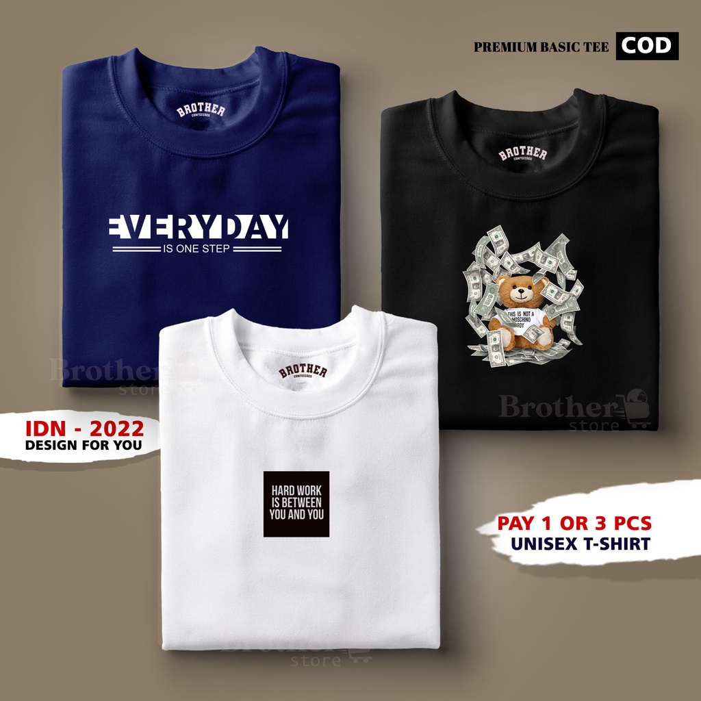 BUY 1 OR 3 PCS ( PROMO COD ) BROTHER STORE / Kaos Distro100% Catoon Combed 30s / ArticelEHAU