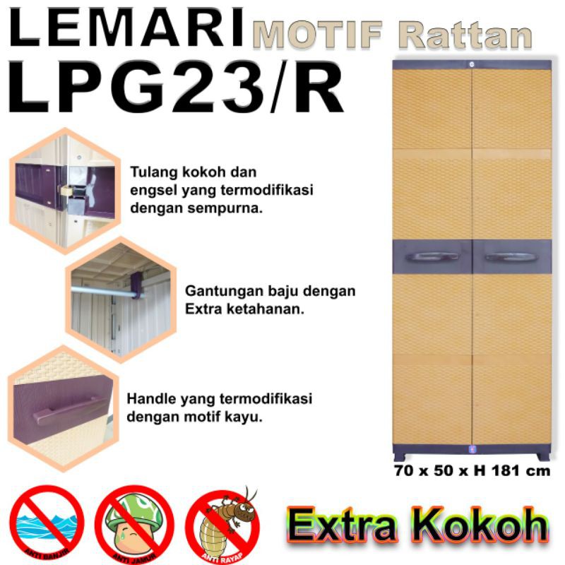 Lemari Plastik Twinpan Hanger