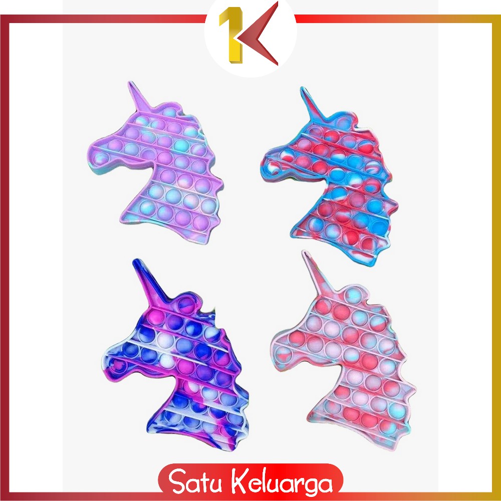 SK-M131 Mainan Pop It Rainbow Karakter Fidget Push Pop It Among Us Bulat Tik Tok Pop Its Mainan Anak-1