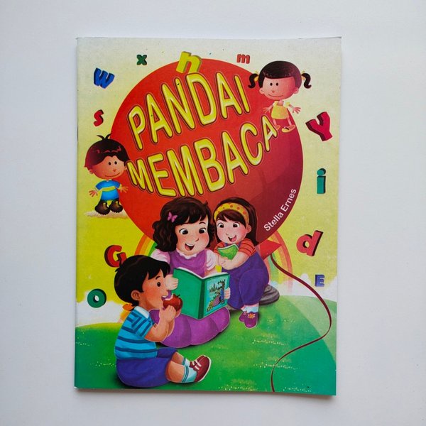 Buku Anak PAUD TK Pandai Membaca Uk Besar Warna BI, Belajar Membaca Dilengkapi Lagu Anak