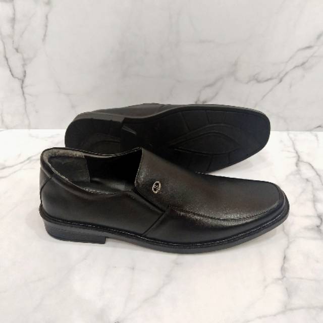 Suntour APL331 Sepatu Pantofel Pria HItam Kulit Terlaris