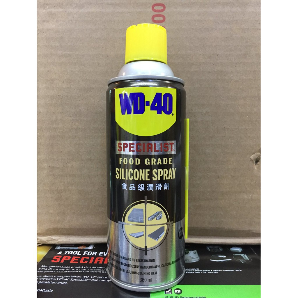 WD40 Food Grade Silicone 360ml WD 40 Food Grade Silicone Spray 360 ml