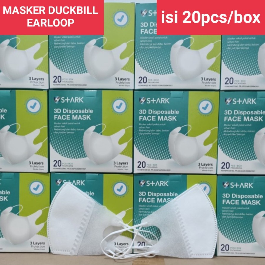 Masker Duckbill S Ark Earloop 3ply Isi pcs Shopee Indonesia