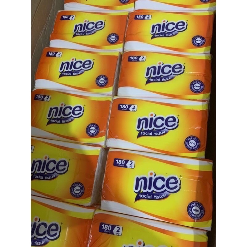 Nice Tissue Facial 180s x 5pcs (promo bundling) tisu 180 2ply , tisu nice-2