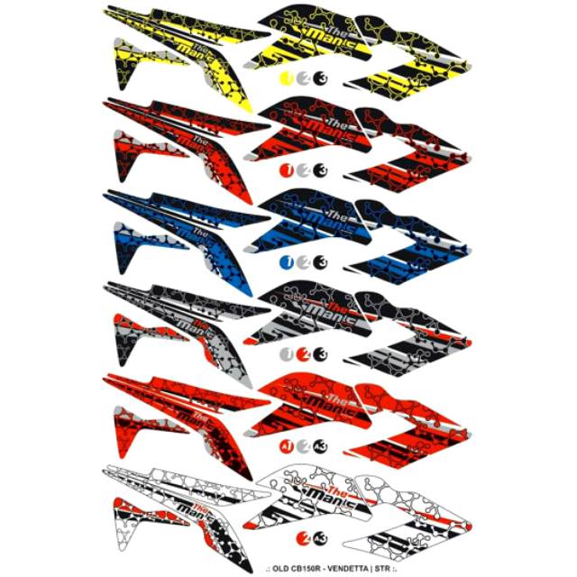 STRIPING STICKER STIKER OLD CB150R LAMA GRAFIS MANIAC