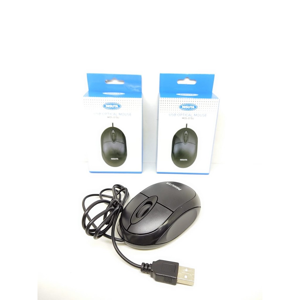 Mouse Kabel NISUTA USB Optical Mouse Cable Kwalitas Bagus Harga Terjangkau