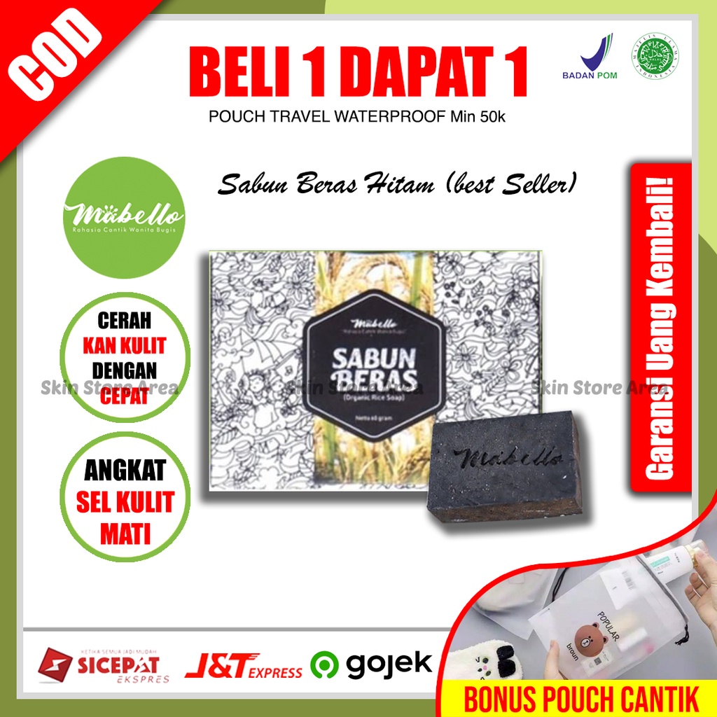 MABELLO Sabun Beras Hitam Original BPOM Mabelo Bedda Lotong Mabelloindonesia