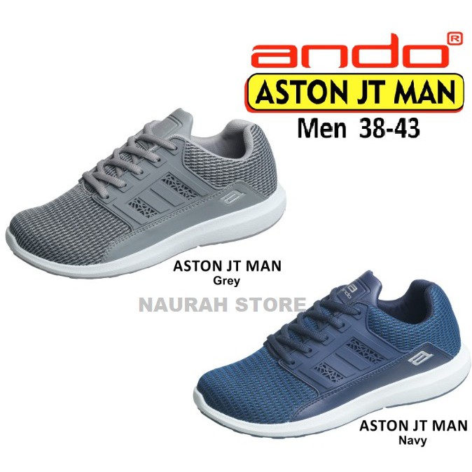 ANDO ASTON JT MAN ORIGINAL &amp; X O Jr SEPATU SNEAKERS KUALITAS IMPORT PROMO BARU DISKON MURAH