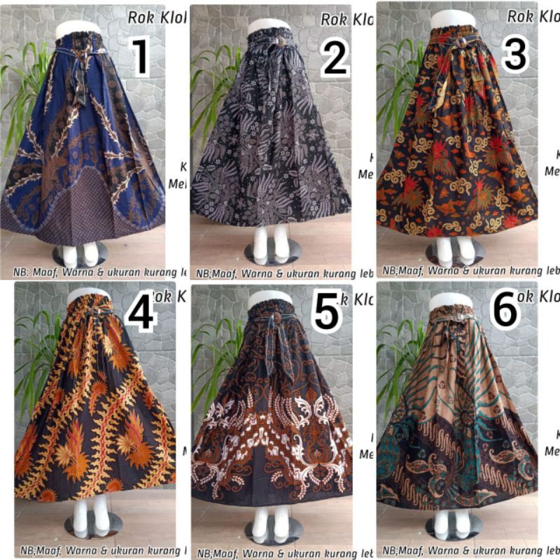 Rok klok / rok payung batik klasik